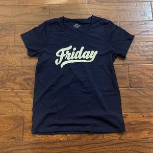 J. Crew Factory “Friday” Graphic T-Shirt